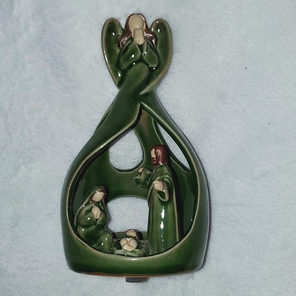 Angel Nativity Tea Light Candle Holder Baby Jesus Holy Family - Picture 10 of 10